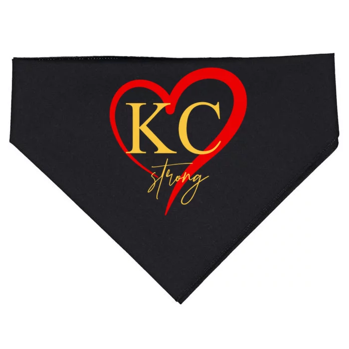 Kc Strong Kansas City Strong Heart USA-Made Doggie Bandana