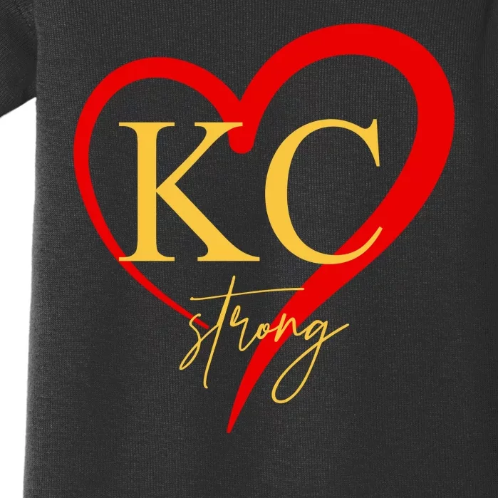 Kc Strong Kansas City Strong Heart Baby Bodysuit