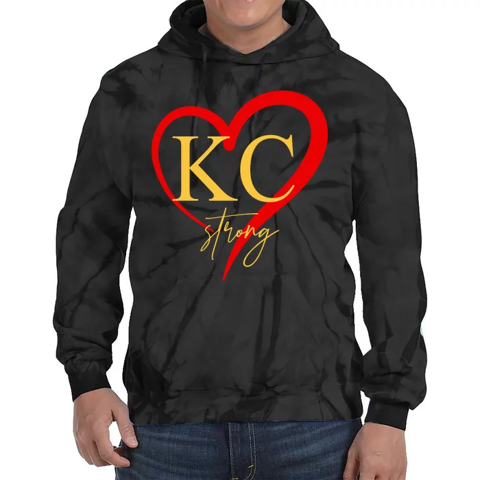 Kc Strong Kansas City Strong Heart Tie Dye Hoodie