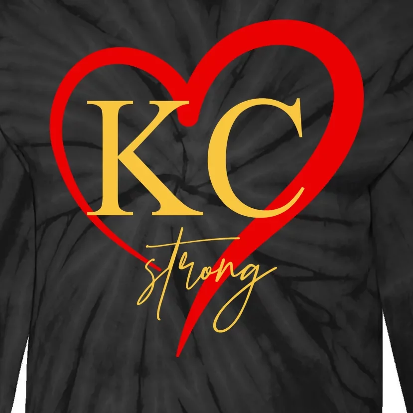 Kc Strong Kansas City Strong Heart Tie-Dye Long Sleeve Shirt