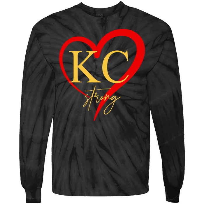 Kc Strong Kansas City Strong Heart Tie-Dye Long Sleeve Shirt