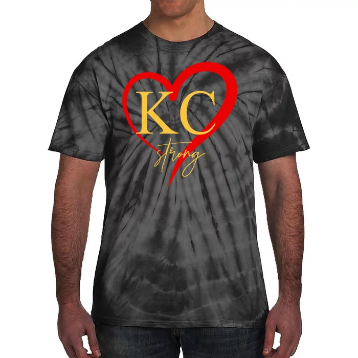 Kc Strong Kansas City Strong Heart Tie-Dye T-Shirt