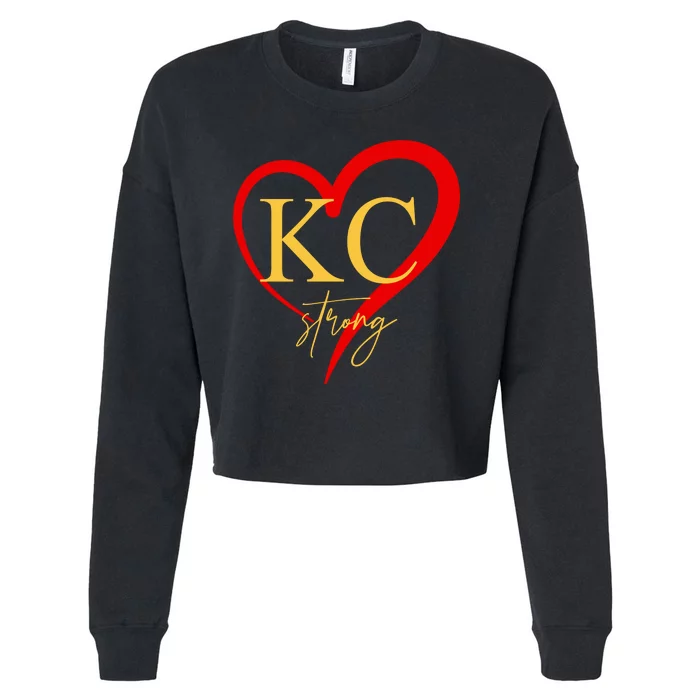 Kc Strong Kansas City Strong Heart Cropped Pullover Crew