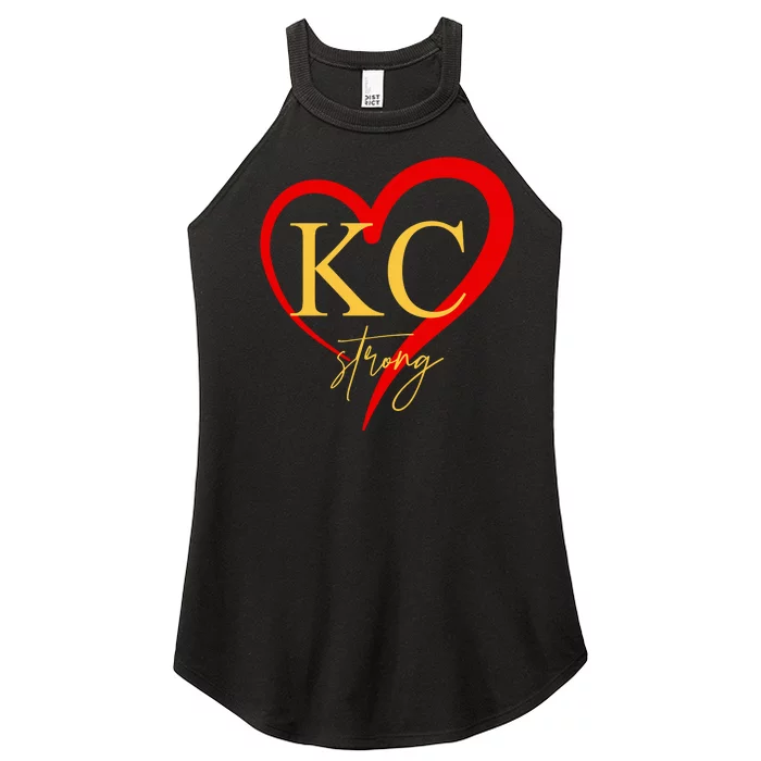 Kc Strong Kansas City Strong Heart Women’s Perfect Tri Rocker Tank