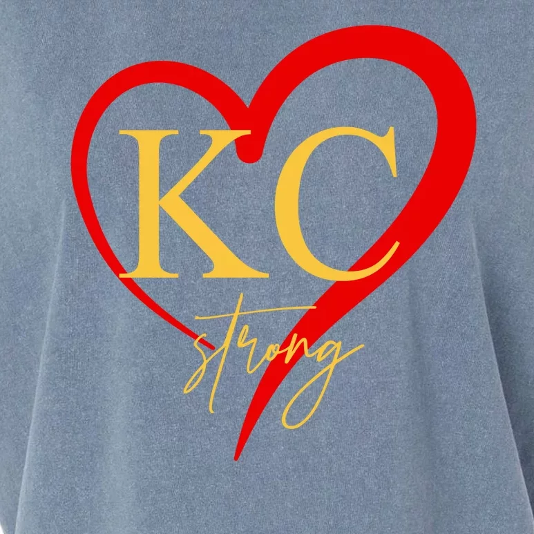 Kc Strong Kansas City Strong Heart Garment-Dyed Women's Muscle Tee