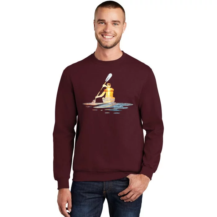 Kayaking Silhouette Kayak Kayaker Tall Sweatshirt