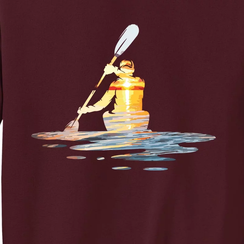 Kayaking Silhouette Kayak Kayaker Tall Sweatshirt