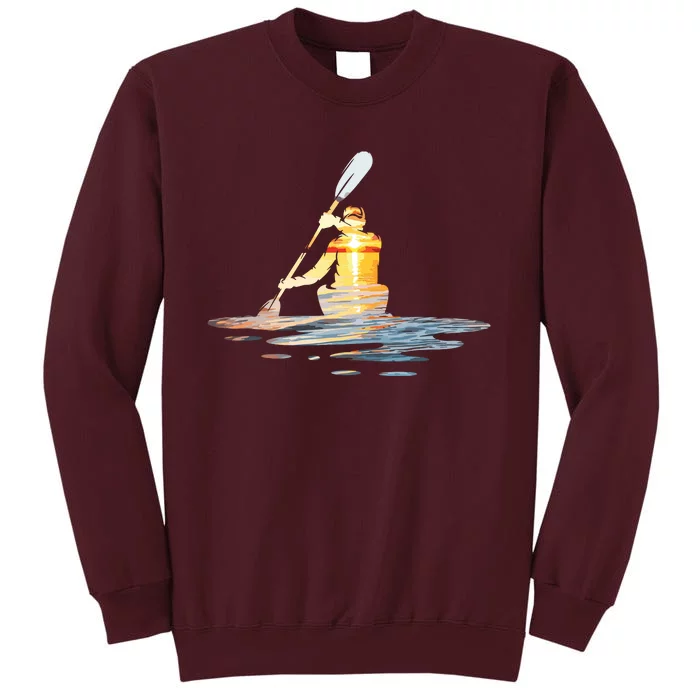 Kayaking Silhouette Kayak Kayaker Tall Sweatshirt