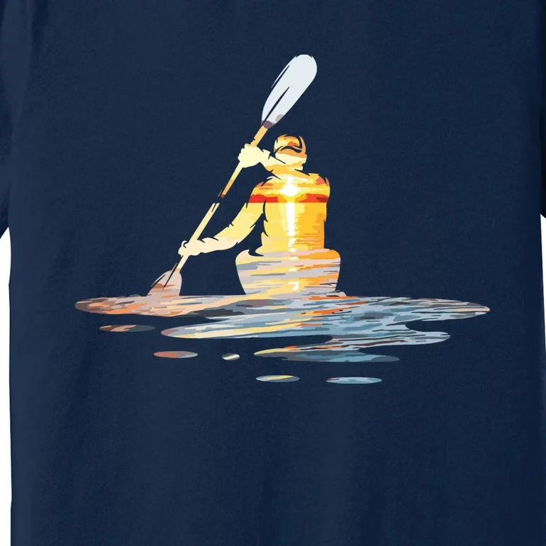 Kayaking Silhouette Kayak Kayaker Premium T-Shirt