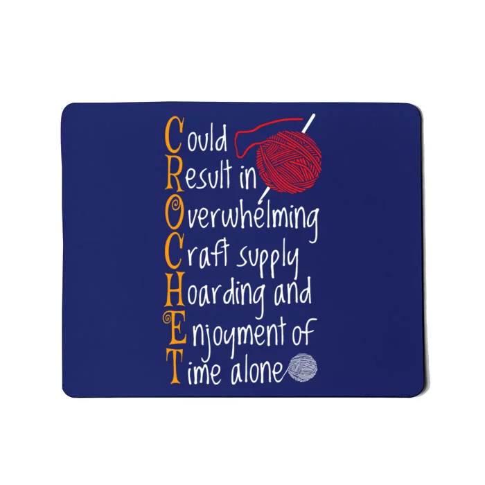 Knitting Sayings Knitter Humor Gift Crafty Crochet Crocheter Mousepad