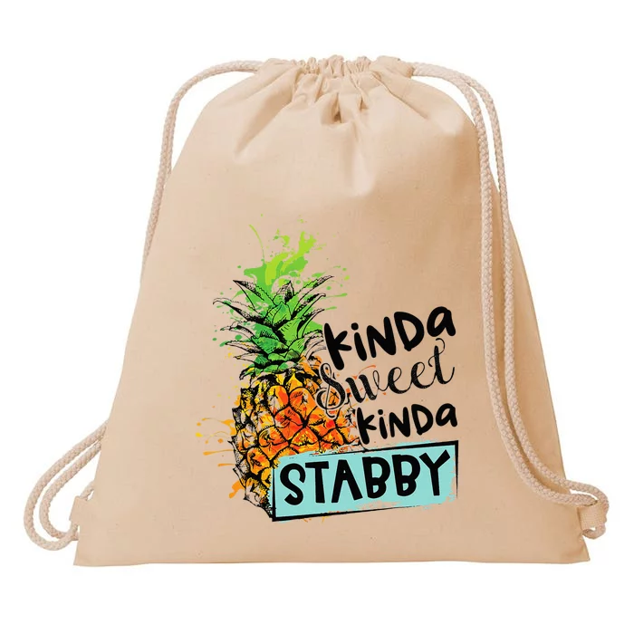 Kinda Sweet Kinda Stabby Drawstring Bag