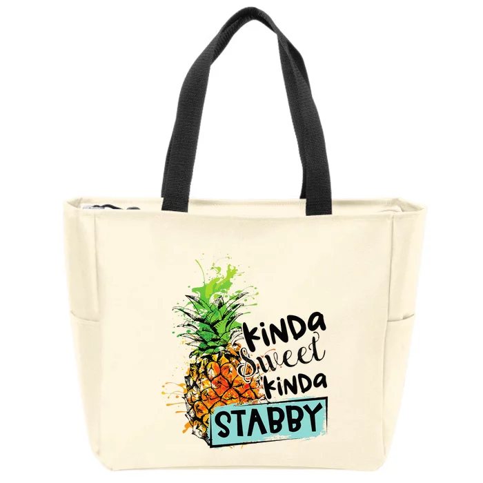 Kinda Sweet Kinda Stabby Zip Tote Bag