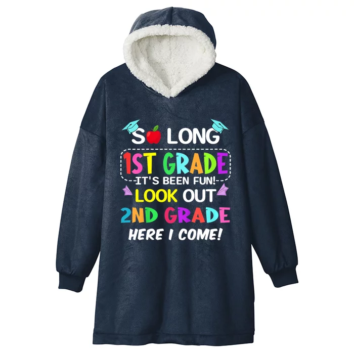 Kids So Long 1st Grade 2nd Grade Here I Come 1st Grade Graduation Meaningful Gif Hooded Wearable Blanket