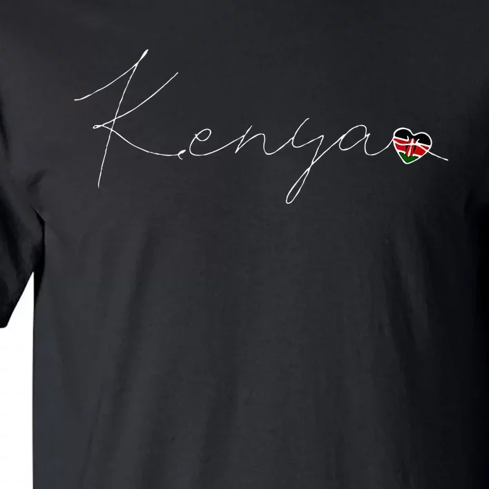 Kenya Simple Love Kenyan Flag Heart On Kenya Tall T-Shirt