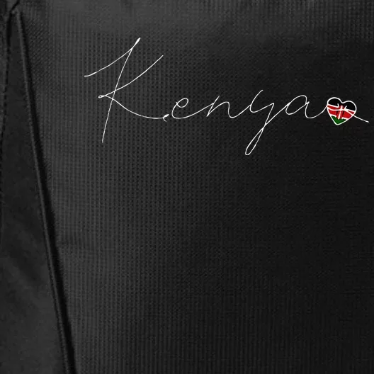 Kenya Simple Love Kenyan Flag Heart On Kenya City Backpack