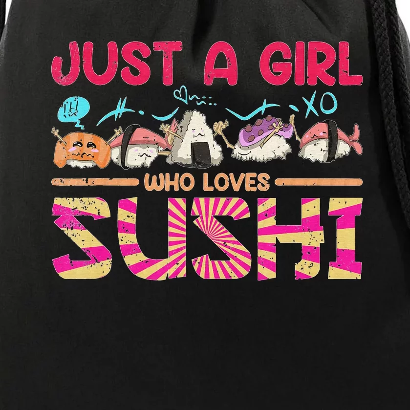 Kawaii Sushi Lover Cute Sushi funny foodie Drawstring Bag