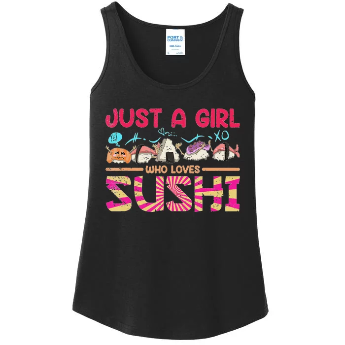 Kawaii Sushi Lover Cute Sushi funny foodie Ladies Essential Tank