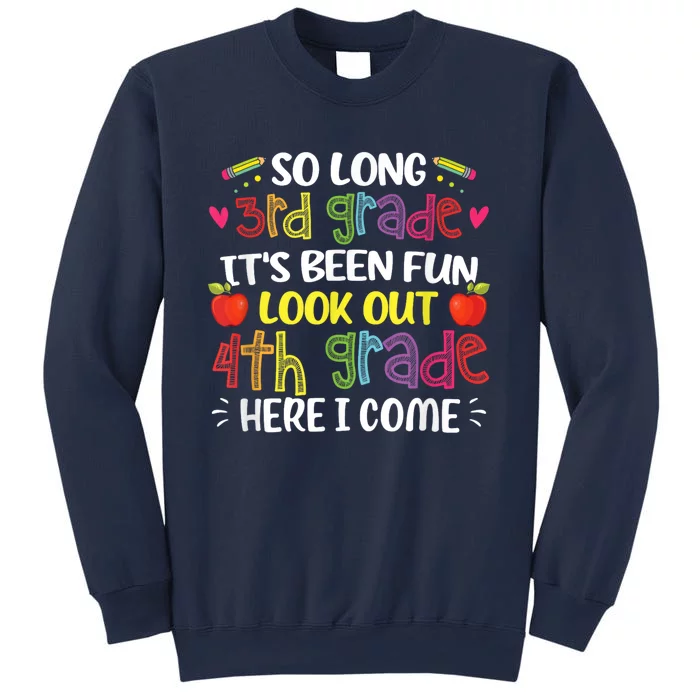 Kids So Long 3rd Grade 4th Grade Here I Come Third Grade Sweatshirt