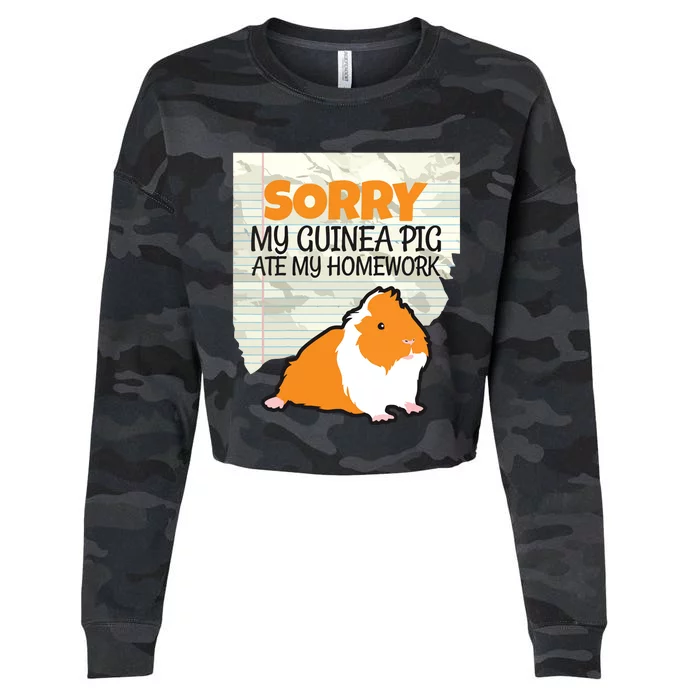 Kids Sorry My Guinea Pig Ate My Homework Kids School Cropped Pullover Crew