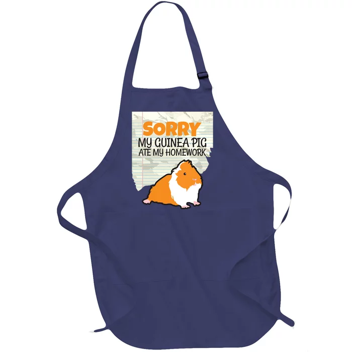 Kids Sorry My Guinea Pig Ate My Homework Kids School Full-Length Apron With Pocket