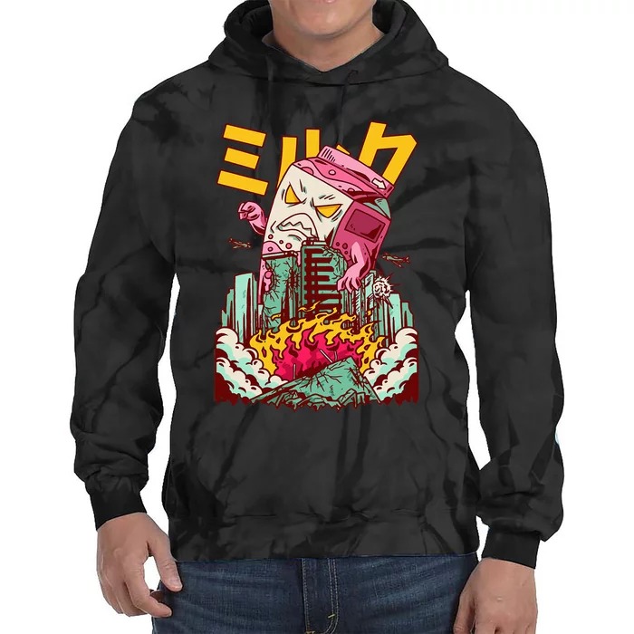 Killer Strawberry Milk Japanese Kaiju Anime Kawaii Tie Dye Hoodie