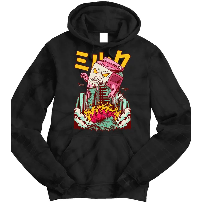 Killer Strawberry Milk Japanese Kaiju Anime Kawaii Tie Dye Hoodie