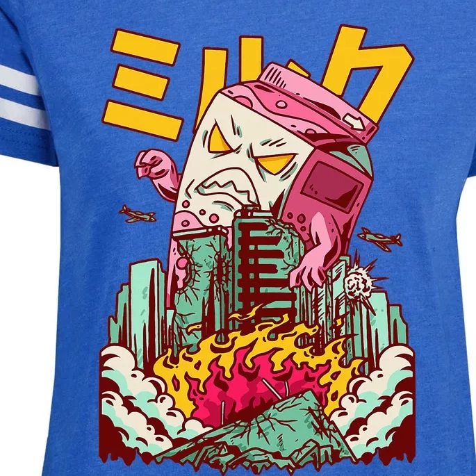 Killer Strawberry Milk Japanese Kaiju Anime Kawaii Enza Ladies Jersey Football T-Shirt