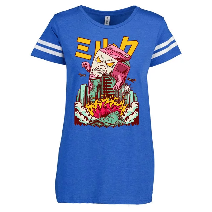 Killer Strawberry Milk Japanese Kaiju Anime Kawaii Enza Ladies Jersey Football T-Shirt