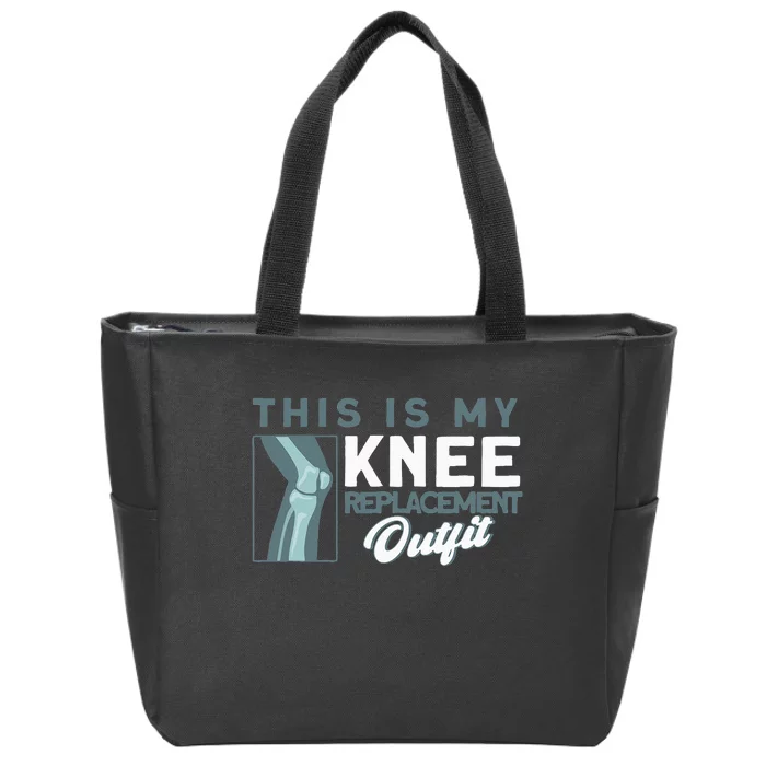 Knee Surgery My Knee Replacement Outfit TKR Knee Replacement Zip Tote Bag