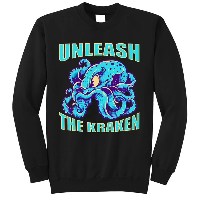 Kraken Sea Monster Vintage Unleash The Kraken Giant Kraken Sweatshirt