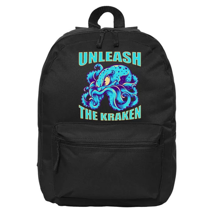 Kraken Sea Monster Vintage Unleash The Kraken Giant Kraken 16 in Basic Backpack