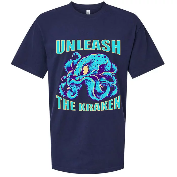 Kraken Sea Monster Vintage Unleash The Kraken Giant Kraken Sueded Cloud Jersey T-Shirt