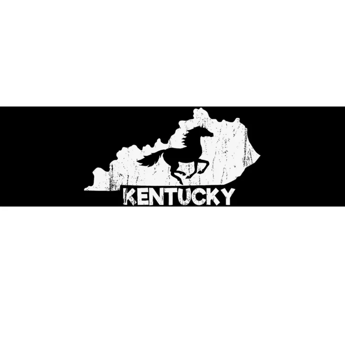 Kentucky State Map Horse Racing Lovers Bumper Sticker