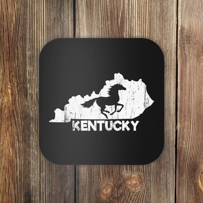 Kentucky State Map Horse Racing Lovers Coaster