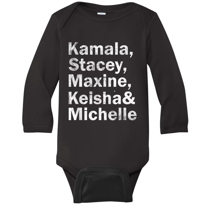 Kamala Stacey Maxine Keisha And Michelle Baby Long Sleeve Bodysuit