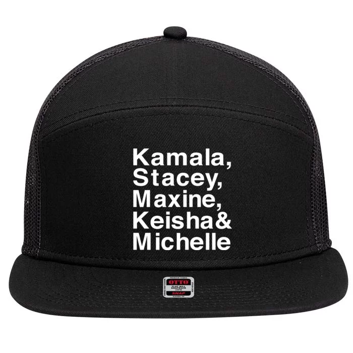 Kamala Stacey Maxine Keisha & Michelle 7 Panel Mesh Trucker Snapback Hat