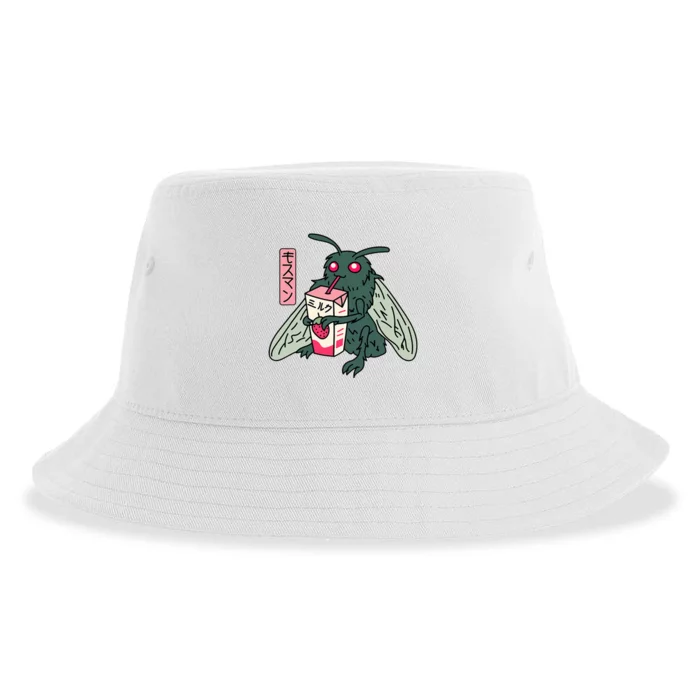 Kawaii Strawberry Milk Shake Carton Mothman Sustainable Bucket Hat