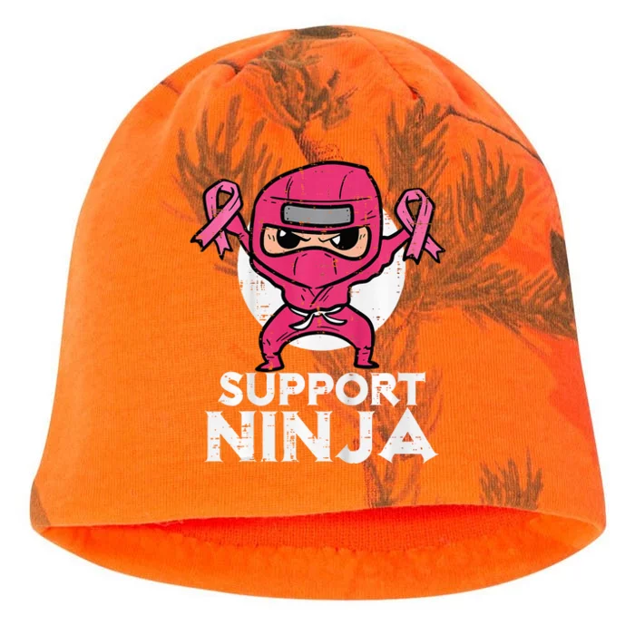 Kids Support Ninja Pink Cute Breast Cancer Awareness Kati - Camo Knit Beanie