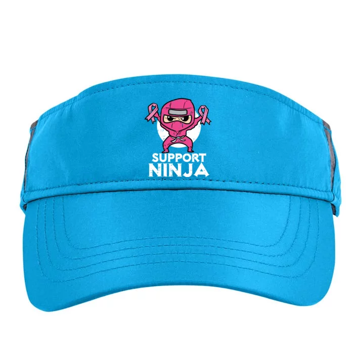 Kids Support Ninja Pink Cute Breast Cancer Awareness Adult Drive Performance Visor