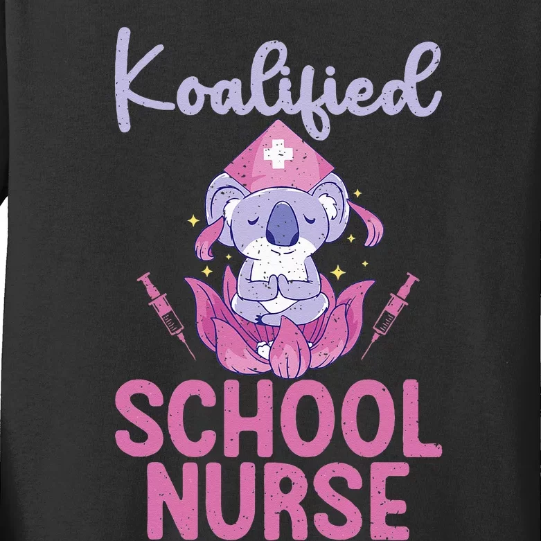 Koalified School Nurse Kids Long Sleeve Shirt