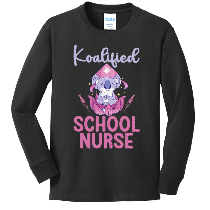 Koalified School Nurse Kids Long Sleeve Shirt