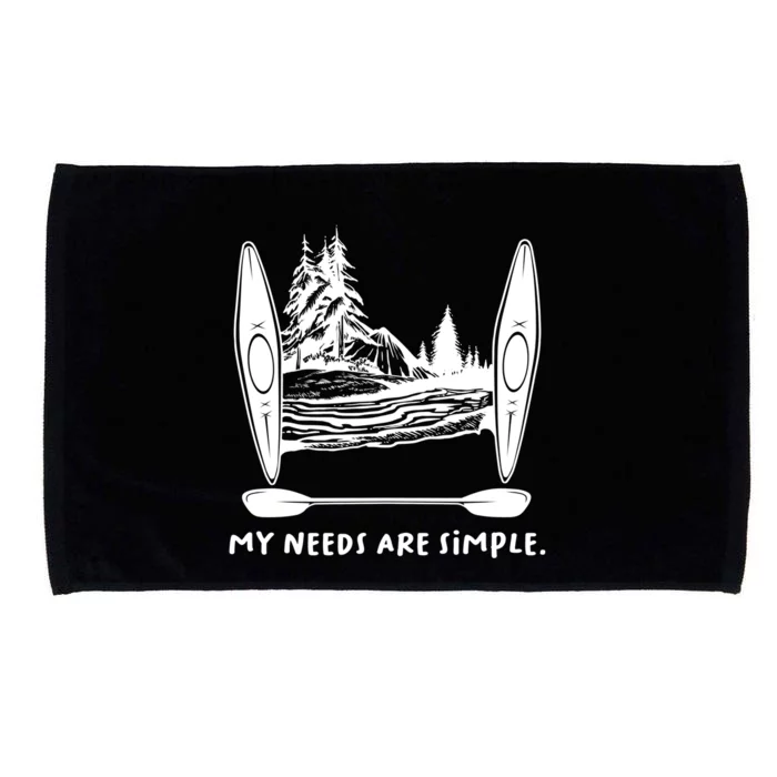 Kayaking Simple Needs Gift Design Outdoors Kayak Gift Microfiber Hand Towel