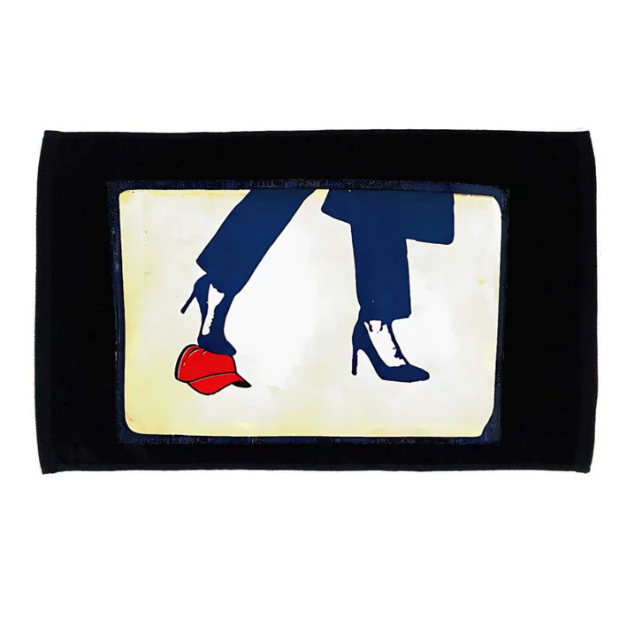 Kamala Stepping On Red Hat Funny Kamala Harris Trump 2024 Microfiber Hand Towel