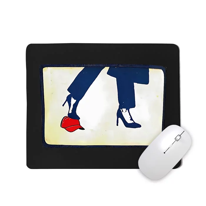 Kamala Stepping On Red Hat Funny Kamala Harris Trump 2024 Mousepad