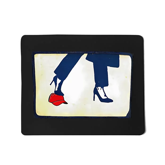 Kamala Stepping On Red Hat Funny Kamala Harris Trump 2024 Mousepad