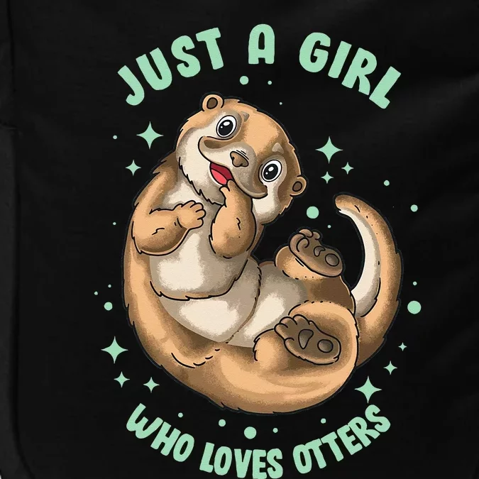 Kawaii Sea Otter Women Just A Girl Who Loves Otters Impact Tech Backpack