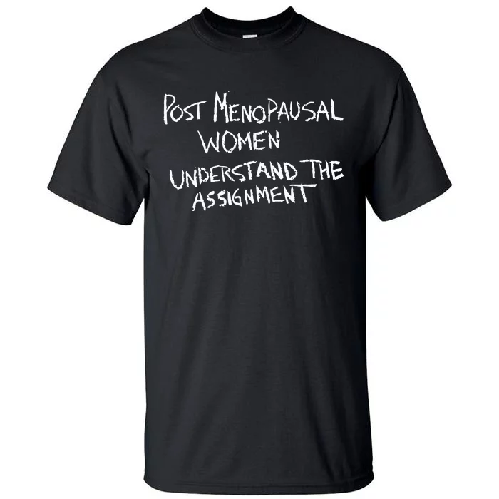 Karin Schall Post Menopausal Women Understand The Assignment Tall T-Shirt