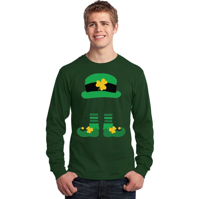 Kid Saint Patrick's Day Personalized Shirt Leprechaun Stockings And Hat Tall Long Sleeve T-Shirt