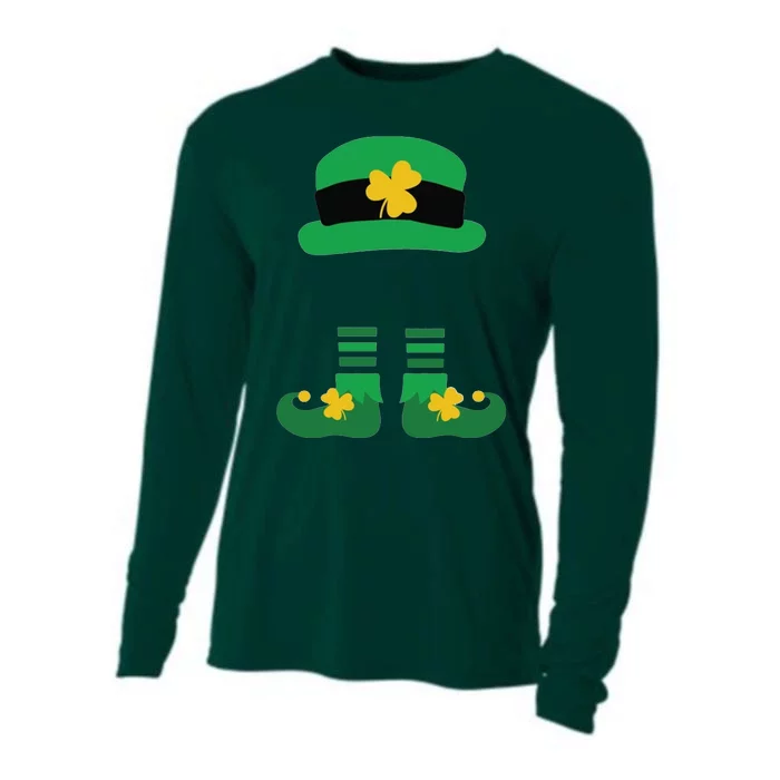 Kid Saint Patrick's Day Personalized Shirt Leprechaun Stockings And Hat Cooling Performance Long Sleeve Crew