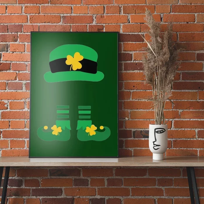 Kid Saint Patrick's Day Personalized Shirt Leprechaun Stockings And Hat Poster